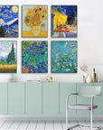 5D Diamond Art Kits for Adults Beginners 6 Pack - DIY Van Gogh Diamond Art Paint with Diamonds round Full Drill Diamond Dots Painting for Adults Kids Sunflowers Gem Art Pictures Art Wall Decor