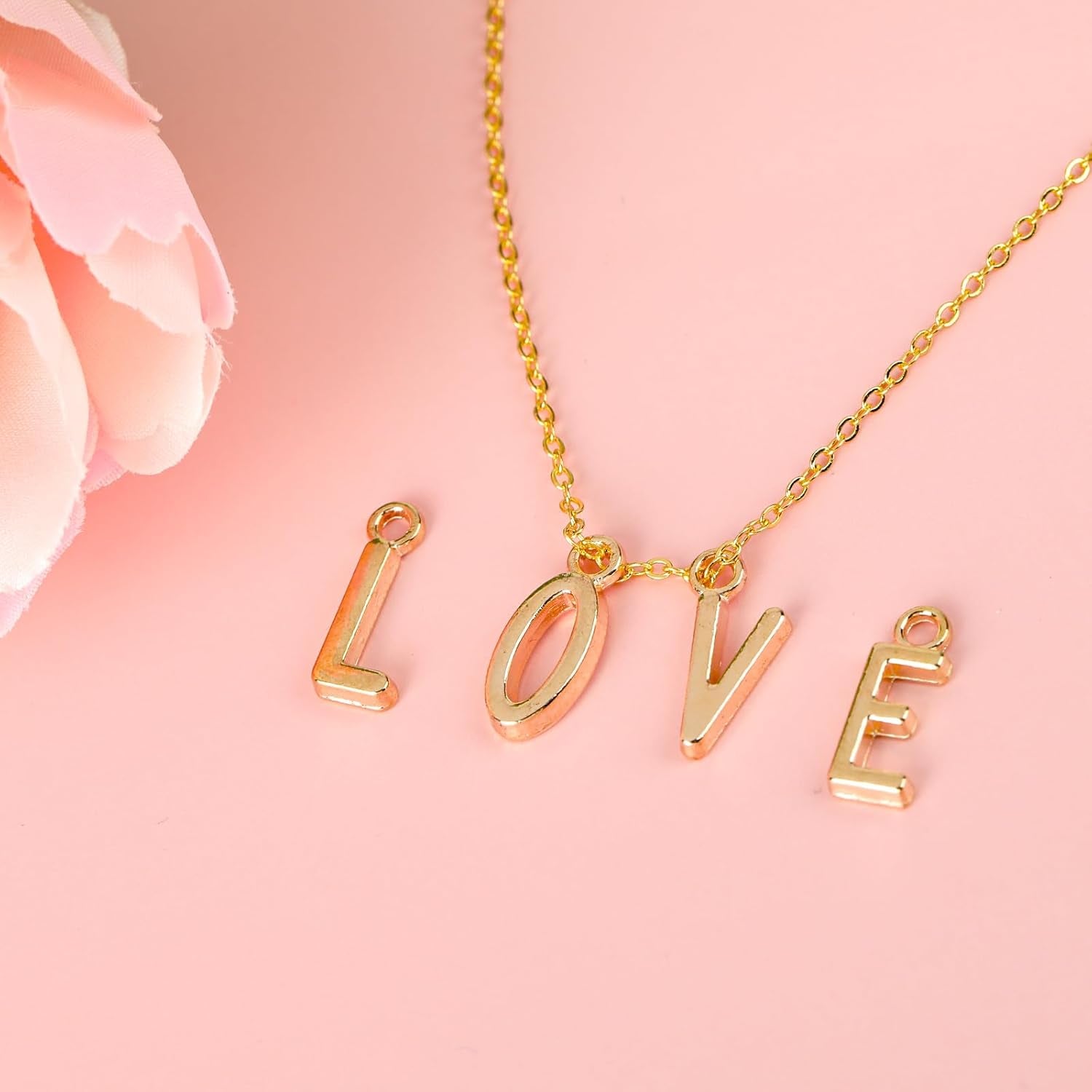 104 Pieces A-Z Alphabet Letter Charms, Jewelry Charms for Making Jewelry, Alloy Spacer Beads, Metal Letter Pendant Charms for Bracelets Necklace Earring Jewelry DIY Crafts Making Supplies