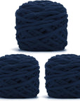 Blanket Yarn 3 Pack of 100G/3.5Oz - White Chenille Yarn 6 Super Bulky - Knitting, Crocheting & Crafts Chunky Yarn