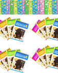 16 Pack Scratch Notebooks, Rainbow Scratch Note Combo Art Set, Magic Scratch Painting & Sketch Art Notes Drawing Notepads for Kids - Includes Drawing Stencil and Wooden Stylu with Each Note