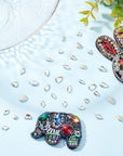 64 Pcs 8 Styles K9 Glass Rhinestones Gems Crystal Flatback Rhinestones AB Color Rhombus/Horse Eye/Teardrop/Heart Crystal Jewels Embelishments with Silver Plated Back for Craft Making