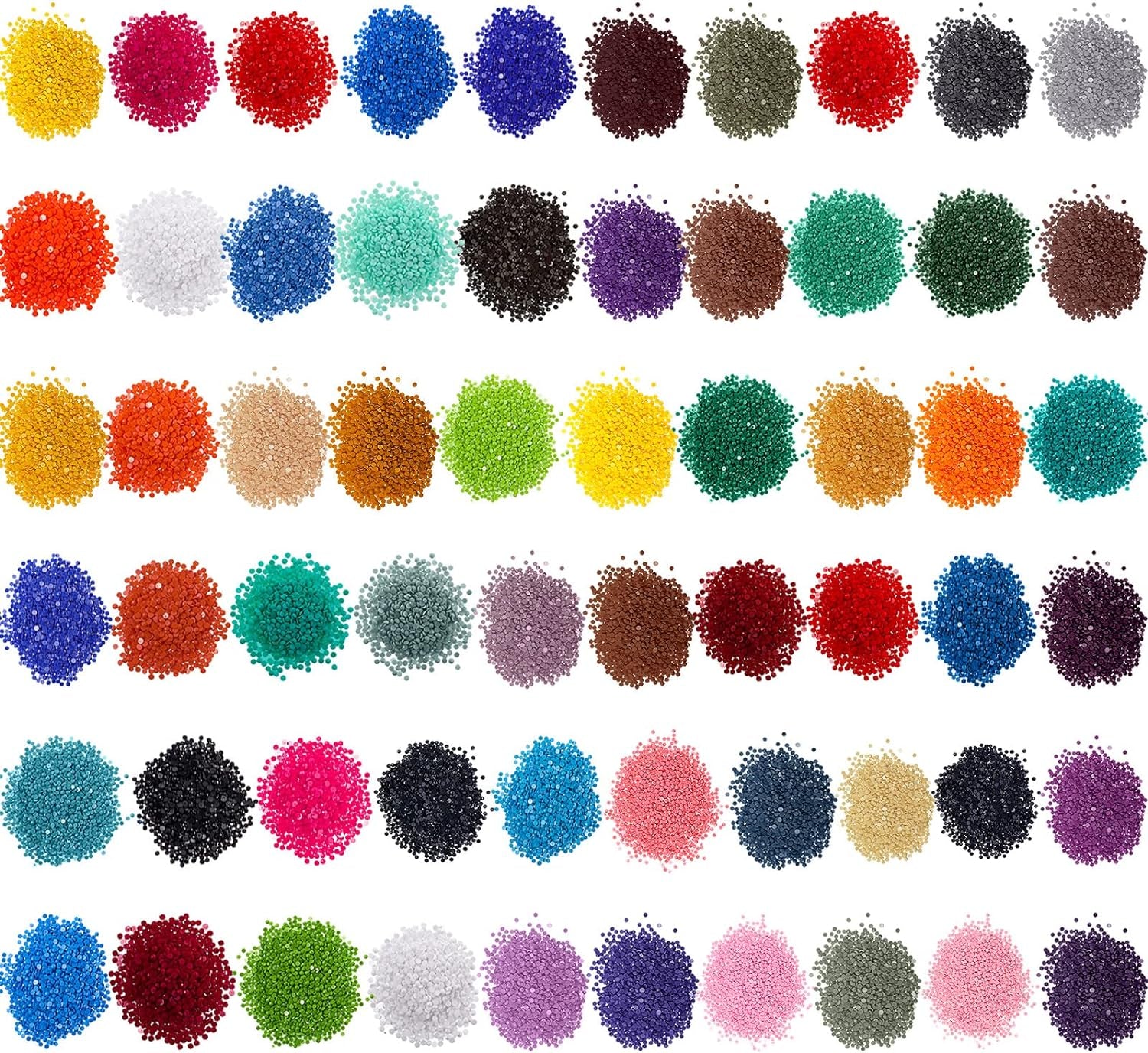 60000 Pcs Rhinestones Diamond Painting Beads Flat Bottom round Resin Diamond Beads Diamond Art Replacement Diamonds for DIY Craft Diamond Painting Accessories (Bright Color)