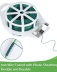 Floral Wire, 328 Feet 22 Gauge Soft Craft Wire for Wreaths, Green Florist Wire with Built-In Cutter for Flower Arrangements, Wreath Making, Christmas Ornaments, Gardening, Crafts