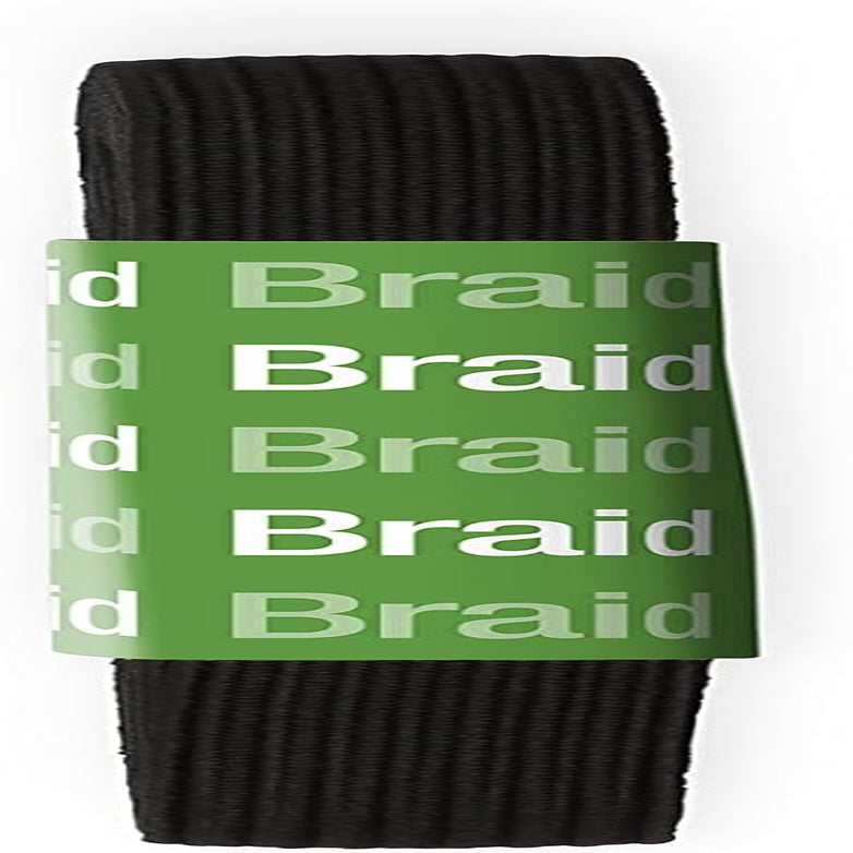 X, Black Braided Elastic, 1/2-Inch by 1-1/2-Yard