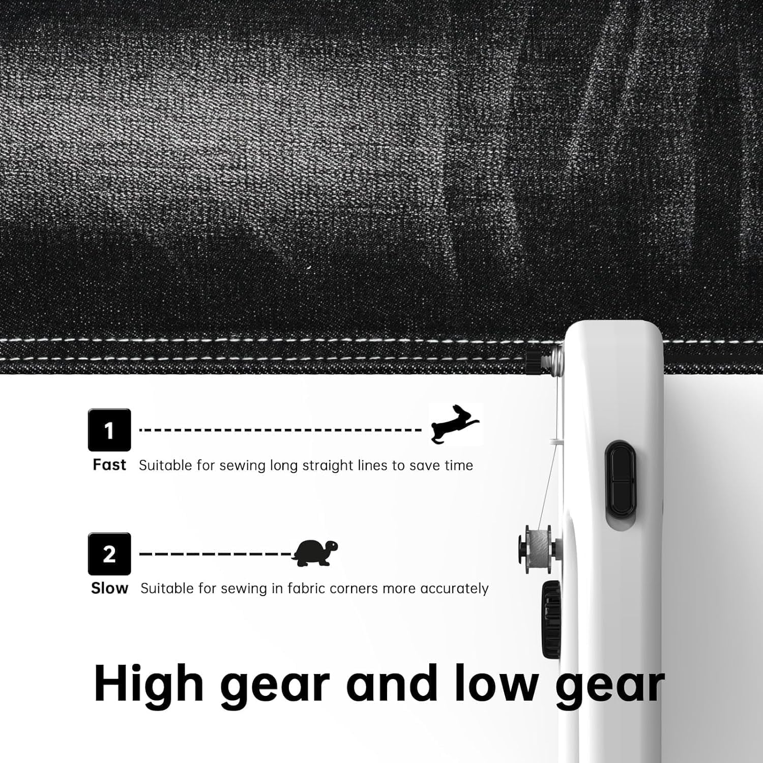 Handheld Sewing Machine,Two Dear,Mini Sewing Machine,Easy to Use and Fast Stitch Suitable for Clothes,Fabrics, DIY Home Travel Electric Handheld Sewing Machine for Beginners