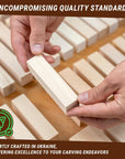 BW19 Basswood Carving Blocks Whittling Wood Carving Kit 19PCS Wooden Blocks for Crafts Bass Wood for Carving - Unfinished Wood Blocks Set Craft Soft Wood Carving Blocks, Piece of Wood