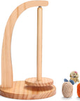 Wooden Magnetic Yarn Holder, Vertical Yarn Skein Holder with Easy Installation, Smooth Rotation, Durable Varnish Surface, Perfect Yarn Holder Spinner for Knitting and Crocheting.