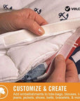 Sticky Back for Fabrics, 10 Ft Bulk Roll No Sew Tape with Adhesive, Cut Strips to Length Peel and Stick Bond to Clothing for Hemming Replace Zippers and Snaps, Black