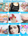 B7000 Jewelry Glue with Rhinestones for Crafts, 4500Pcs Rhinestones with Gems Adhesive for Shoes Cloth Fabric with Picker Pencil for Crafting Diamond Art Graduation Cap Decorations