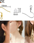 140Pcs Earring Hooks Hypoallergenic 925 Sterling Silver Fish Hooks Ear Wires with Ball and Coil 7 Colors 18Mm Earring Parts with Earring Backs for DIY Jewelry Making