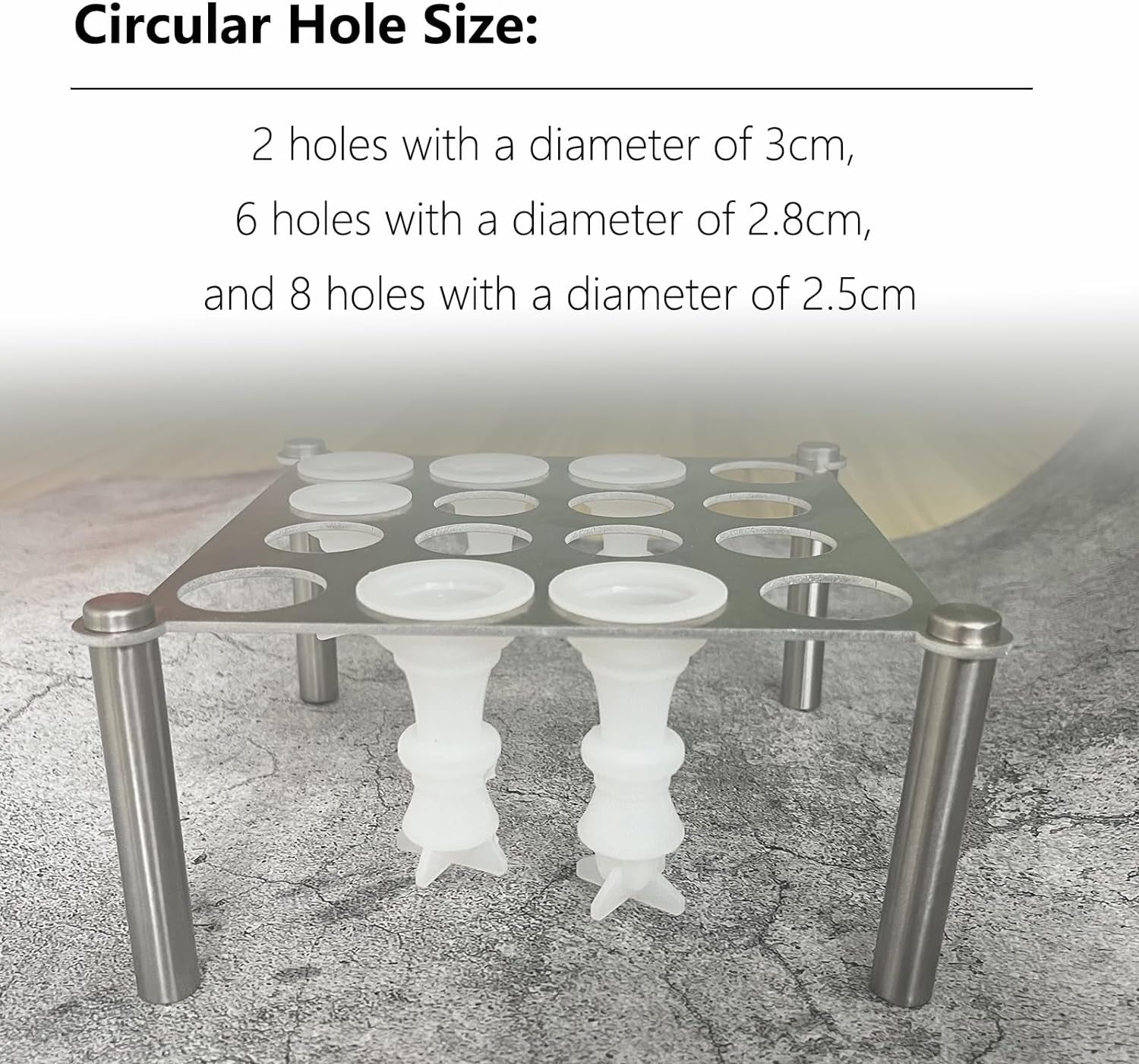 Chess Piece Holder for DIY Silicone Molds Accessories for DIY Silicone Molds Does Not Include Molds (Stand Only) Comes with 1 Holder and 4 Legs