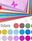 Glitter Cardstock Paper, 36 Sheets Sparkly Paper A4 Premium Craft Cardstock 18 Colors for Card Making Paper Crafting Scrapbook 250GSM