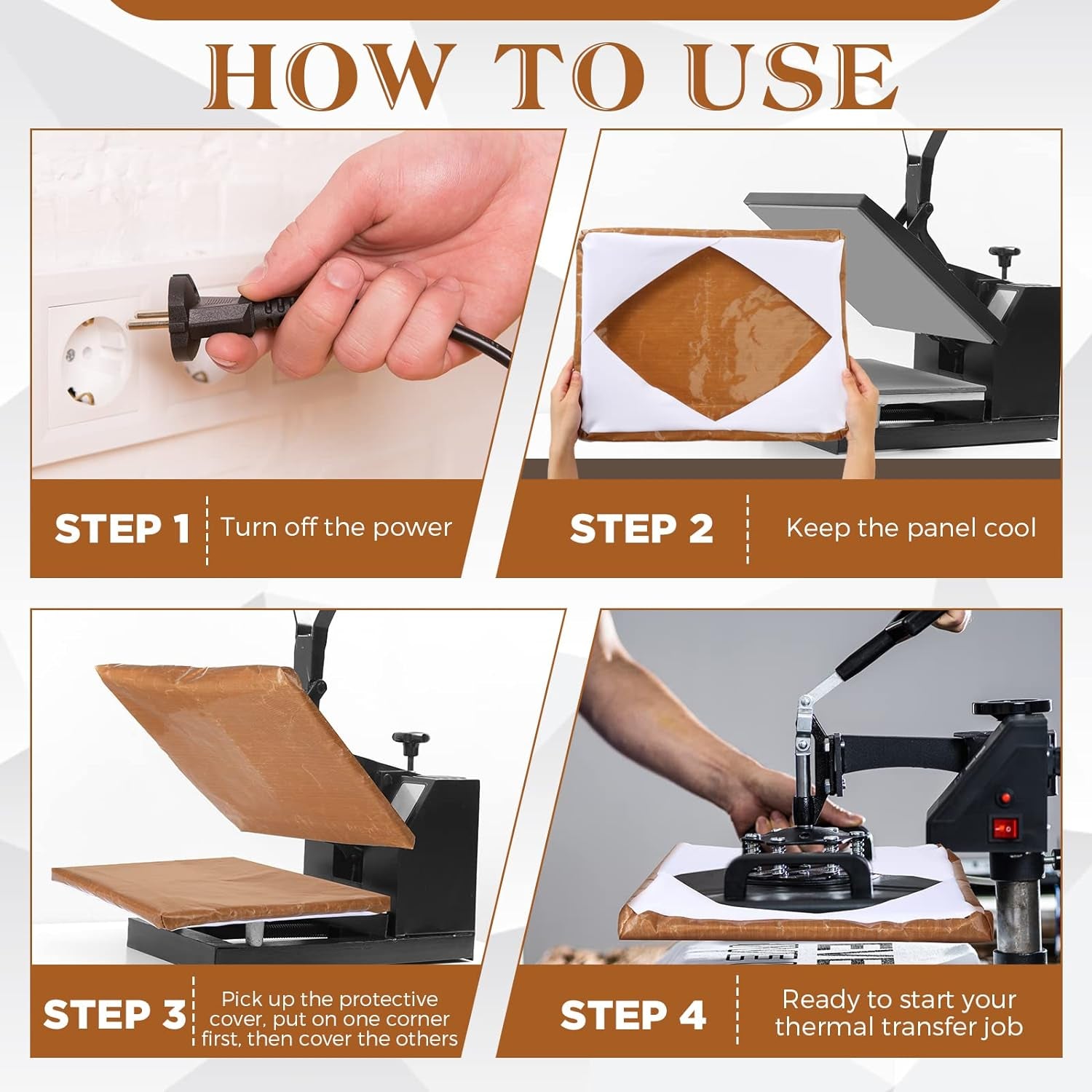 2 Pcs Heat Press Platen Wrap Cover, 12 X 15 Inch Heat Press Cover Heat Resistant Reusable Sheets Pad Mat Pillow for Sublimation Heat Press Machine