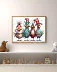 Cock Diamond Painting Kits for Adults, Chicken 5D DIY Diamond Art Kits for Adult round Full Drill Diamond Painting for Home Wall Decoration Gift 12×16Inch