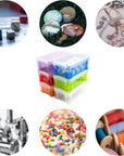 Small Plastic Box, 4.3" X 2.3" X 1.5" Stackable Mini Storage Box with Lid, Clear Organizer Container for Jewelry Beads Small Crafts Items Accessories - 6 Pack