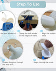 Yarn Ball Winder Manual Winder Holder Hand-Operated Swift Yarn Fiber String Ball (Blue)