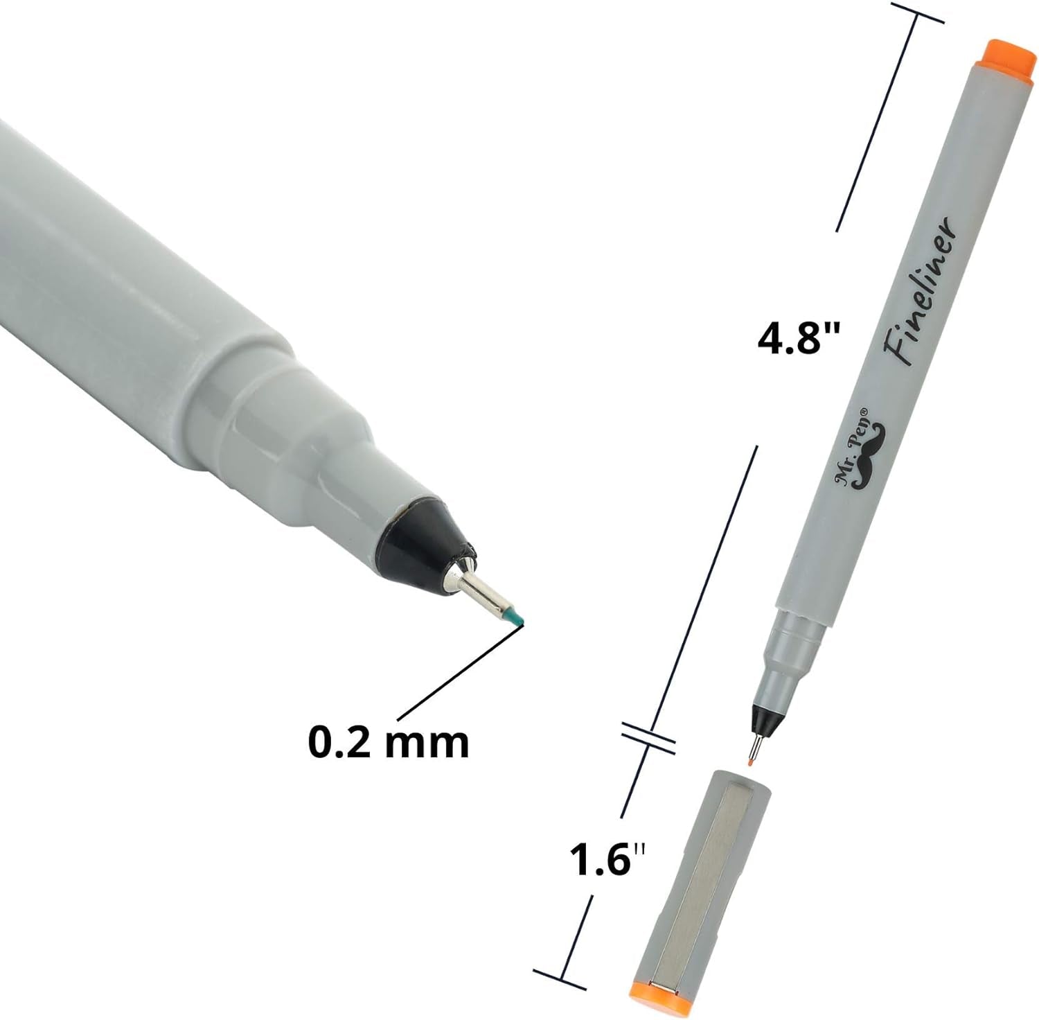 - Fineliner Pens, 0.2 Mm, 6 Pack, Ultra Fine, No Bleed for Bible, Assorted Colors, Art Pens, Fine Point for Drawing, Sketching, Liner