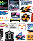 Back to the Future 50Ct Vinyl Large Deluxe Stickers Variety Pack - Laptop, Water Bottle, Scrapbooking, Tablet, Skateboard, Indoor/Outdoor - Set of 50