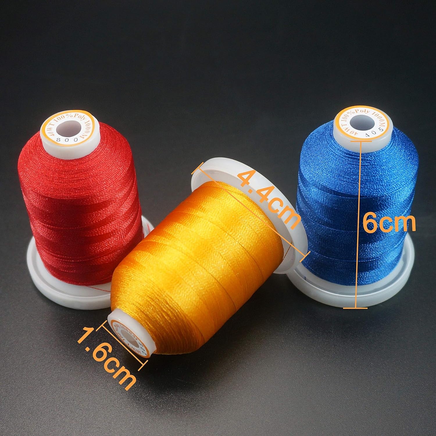 42 Spools 1000M (1100Y) Polyester Embroidery Machine Thread Kit for Professional Embroiderer and Beginner