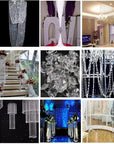 33/100FT Clear Acrylic Crystal Bead Garland Chandelier Hanging Wedding Supplies (33FT)