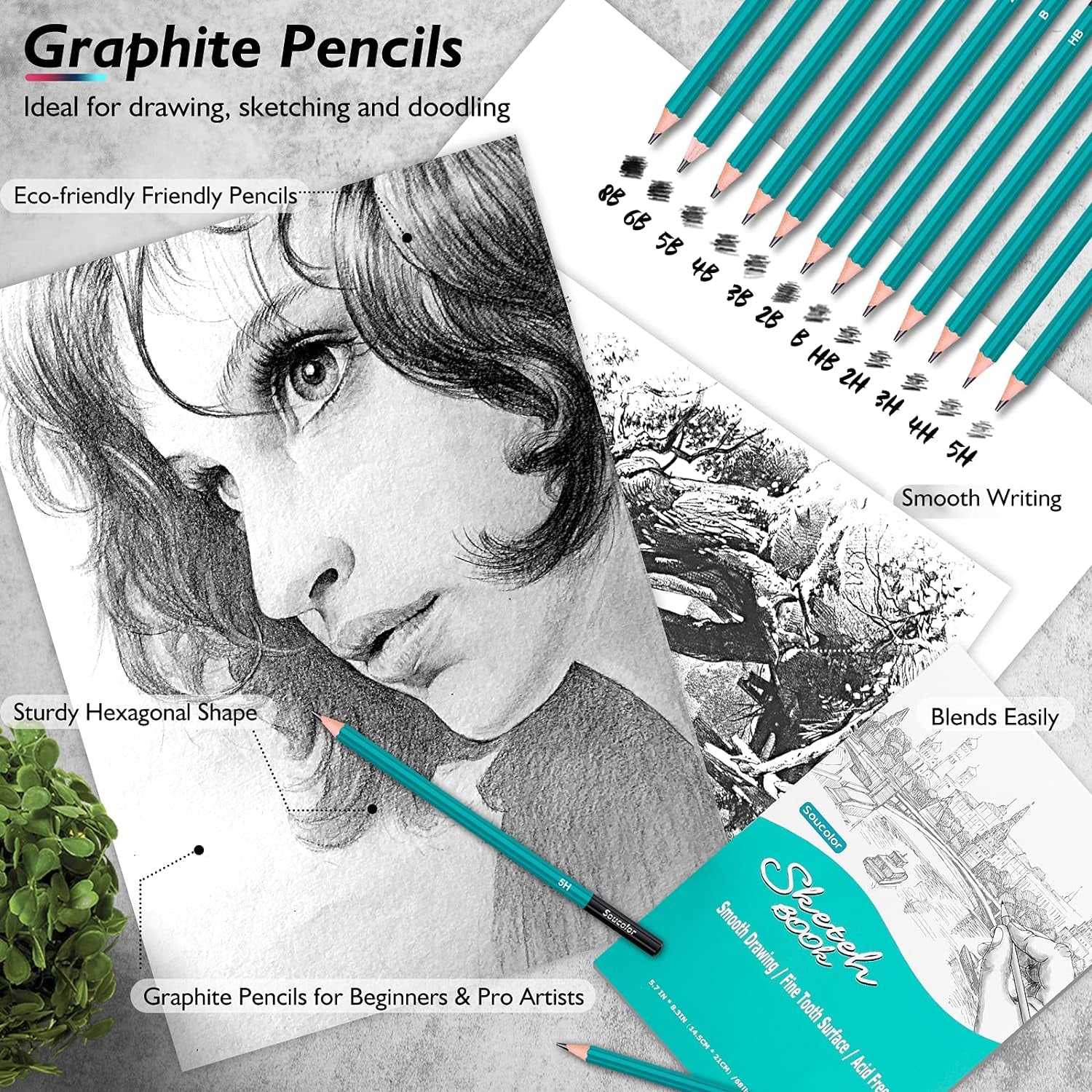 73 Art Supplies for Adults Kids, Art Kit Drawing Supplies Sketching Pencils Coloring Set with Sketchbook, Coloring Book, Charcoal Metallic Graphite for Shading Blending, Gifts for Teen