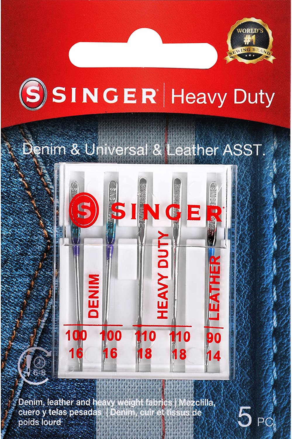 04801 Universal Heavy Duty Machine Needles -2 Pack