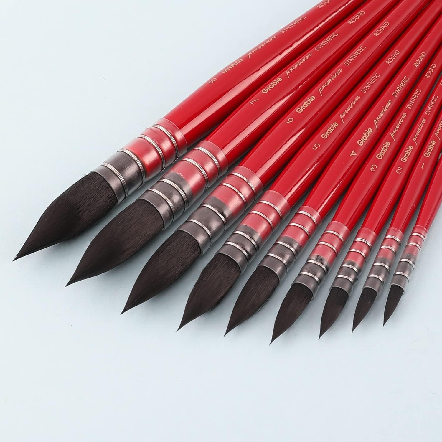 Professional Watercolor Paint Brushes, Mop Paintbrushes, 9 Pcs, Synthetic Squirrel Hair, Art Supplies for Painting, Great Watercolor Set for Artists, Amateur Hobbyists and Painting Lovers