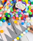 400 Pieces 1 Inch 20 Colors Pompoms Arts and Crafts Pom Poms Balls for Hobby Supplies and Creative Craft DIY Material