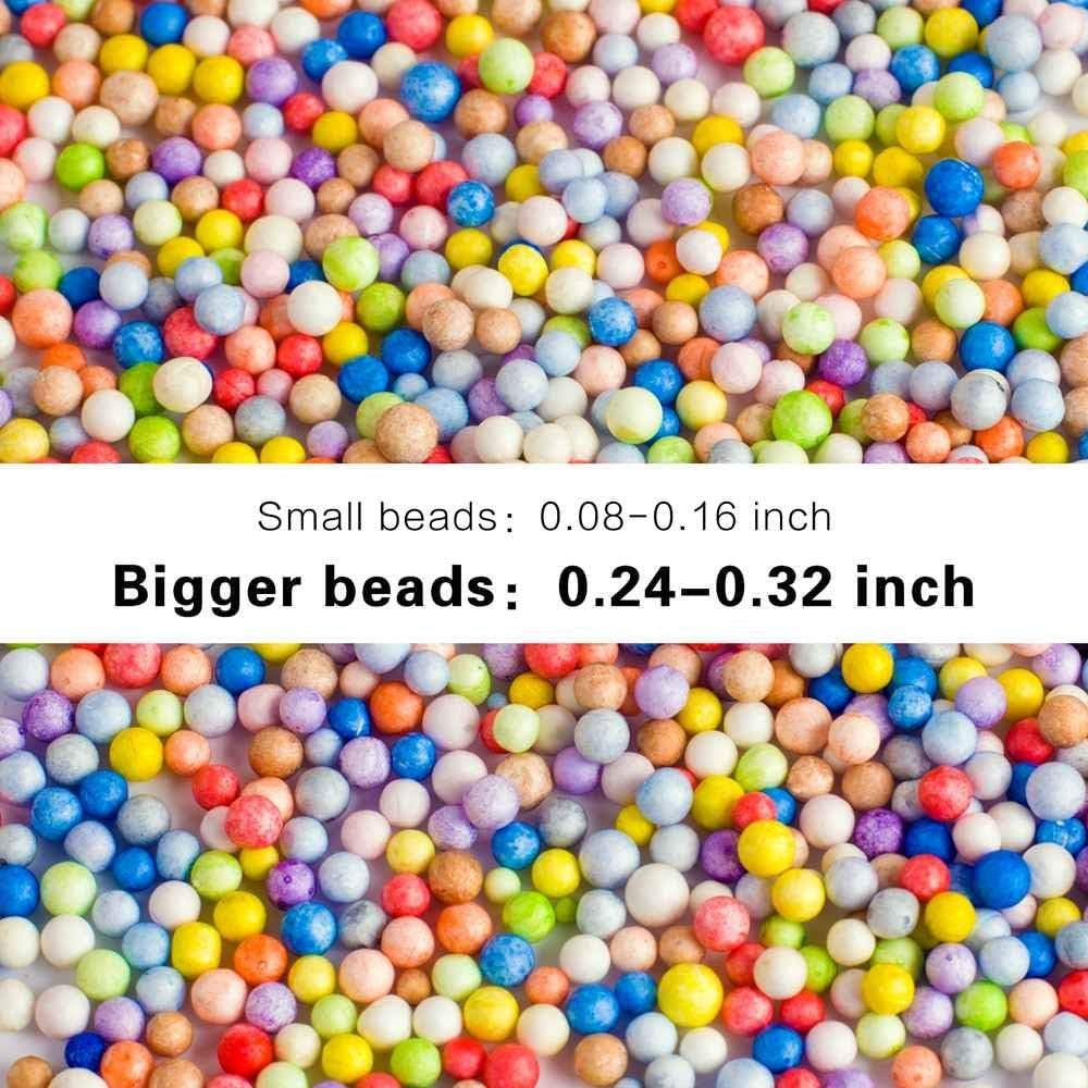 Foam Balls for Slime,16 Sets with Slime Tools (120000 Pcs) 0.08-0.32 Inch Colorful Styrofoam Balls Beads Mini Small Foam Beads for Slime Decorative Ball Arts DIY Crafts Supplies for Homemade Slime