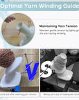 Yarn Ball Winder Manual Winder Holder Hand-Operated Swift Yarn Fiber String Ball (Blue)