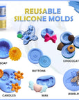 Silicone Putty - 7/8 LB Flexible Silicone Mold Making Kit for Reusable Silicone Molds Making - Easy 1:1 Mixing Ratio Fast Cured Molding Putty for Casting, Resin Molds, Soap Molds, Candle Molds