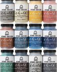 Home Decor Ultra Matte Chalk Finish Acrylic Craft Paint Set Formulated for No-Prep Application, Designed for Beginners and Artists 8 Fl Oz (Pack of 12)