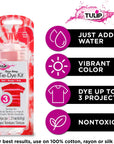 One-Step Tie-Dye Kit  Fabric Dye Open Stock 21543 Fdy Opstk Red 3/36, as Detailed