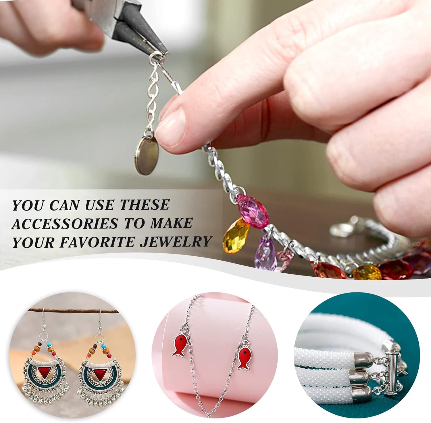 60Pcs Sterling Silver Jump Rings for Jewelry Making 4Mm 5Mm 6Mm 925 Sterling Silver Open Jump Rings for DIY Earrings Necklace Bracelet Making Repair Supplies