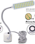 Sewing Machine Light (36Leds) Gooseneck Work Light with Magnetic Mounting Base, White Soft Light for Lathes, Drill Presses, Workbenches (2PACK)