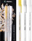 White Gel Pen Set, 3 Pack, 0.8Mm Extra Fine Point Pens Gel Ink Pens Opaque White Archival Ink Pens for Black Paper Drawing, Sketching, Illustration, Card Making, Bullet Journaling