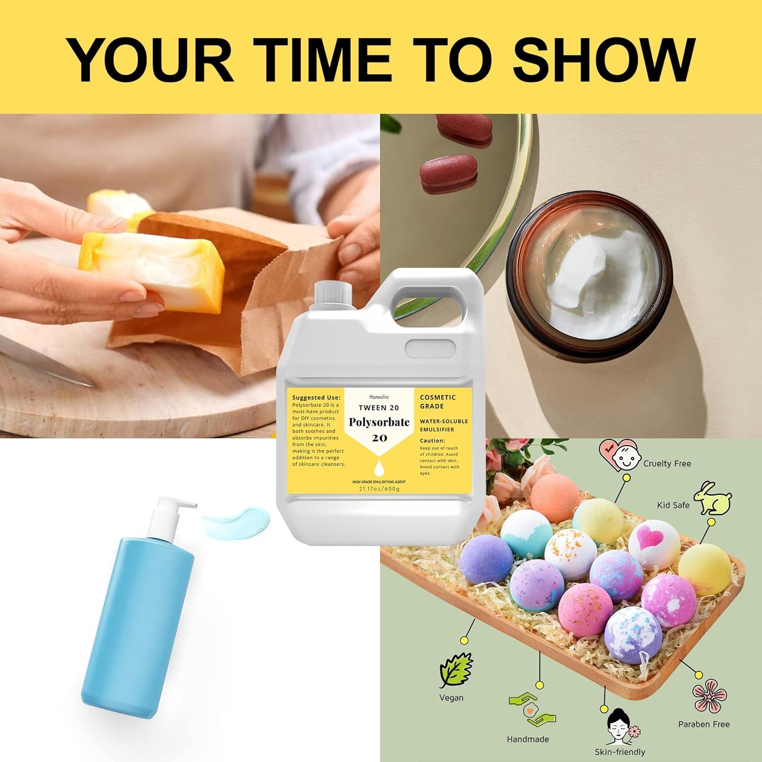 21.17 Oz Polysorbate 20 Emulsifier, Premium Polysorbate 20 (Tween 20) Liquid, 100% Pure, Cosmetics Grade, Gentle on Skin, Suitable for Making Lotions, Shampoos, Body Washes, Makeup Removers and More