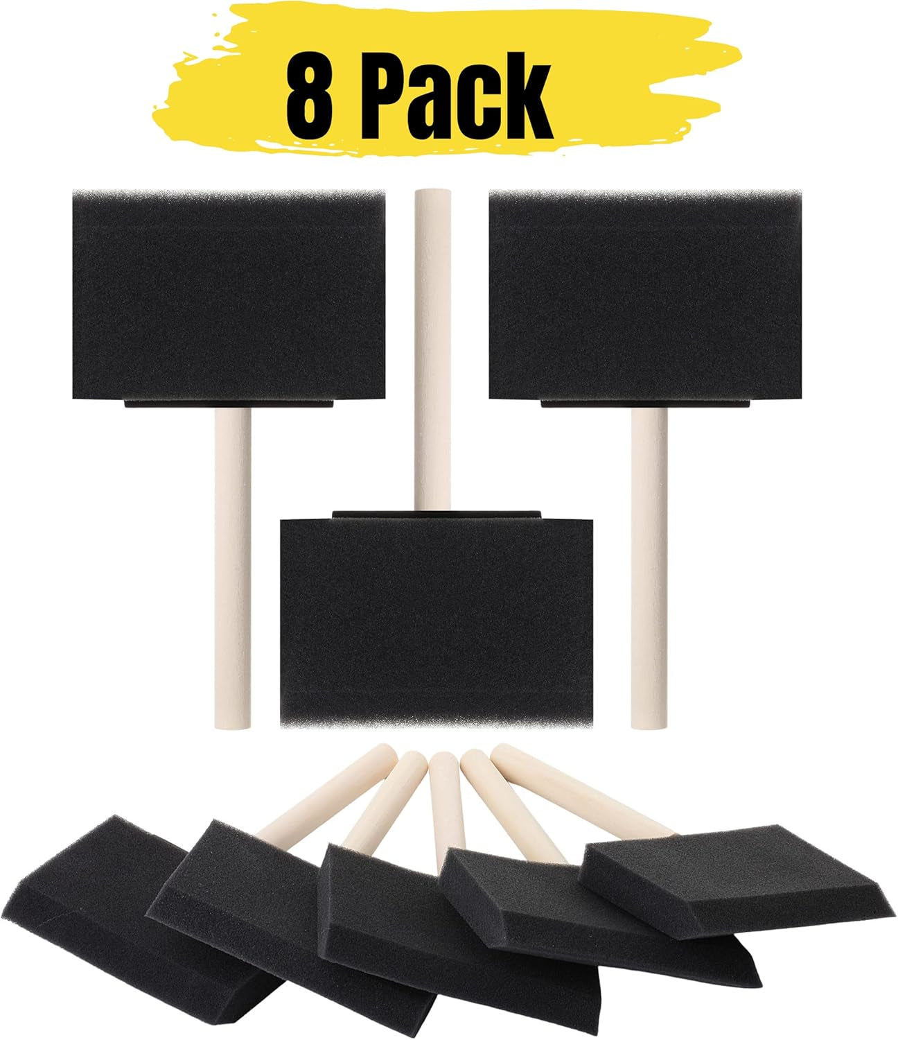 Bates- Foam Paint Brushes, Sponge Brushes, Sponge Paint Brush, Foam Brushes, Foam Brushes for Painting, Foam Brushes for Staining, Paint Sponges, Foam Brushes for Mod Podge (4 Inch)
