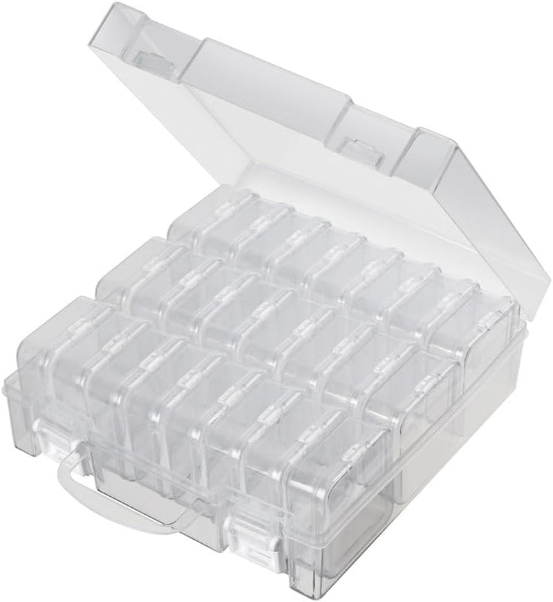 Bead Organizer Box, 24 Slots Diamond Painting Bead Storage Containers, Diamond Painting Art Accessories Boxes Craft Bead Storage Box Organizer Bead Organizers and Storage for Rhinestones (1 Pack)
