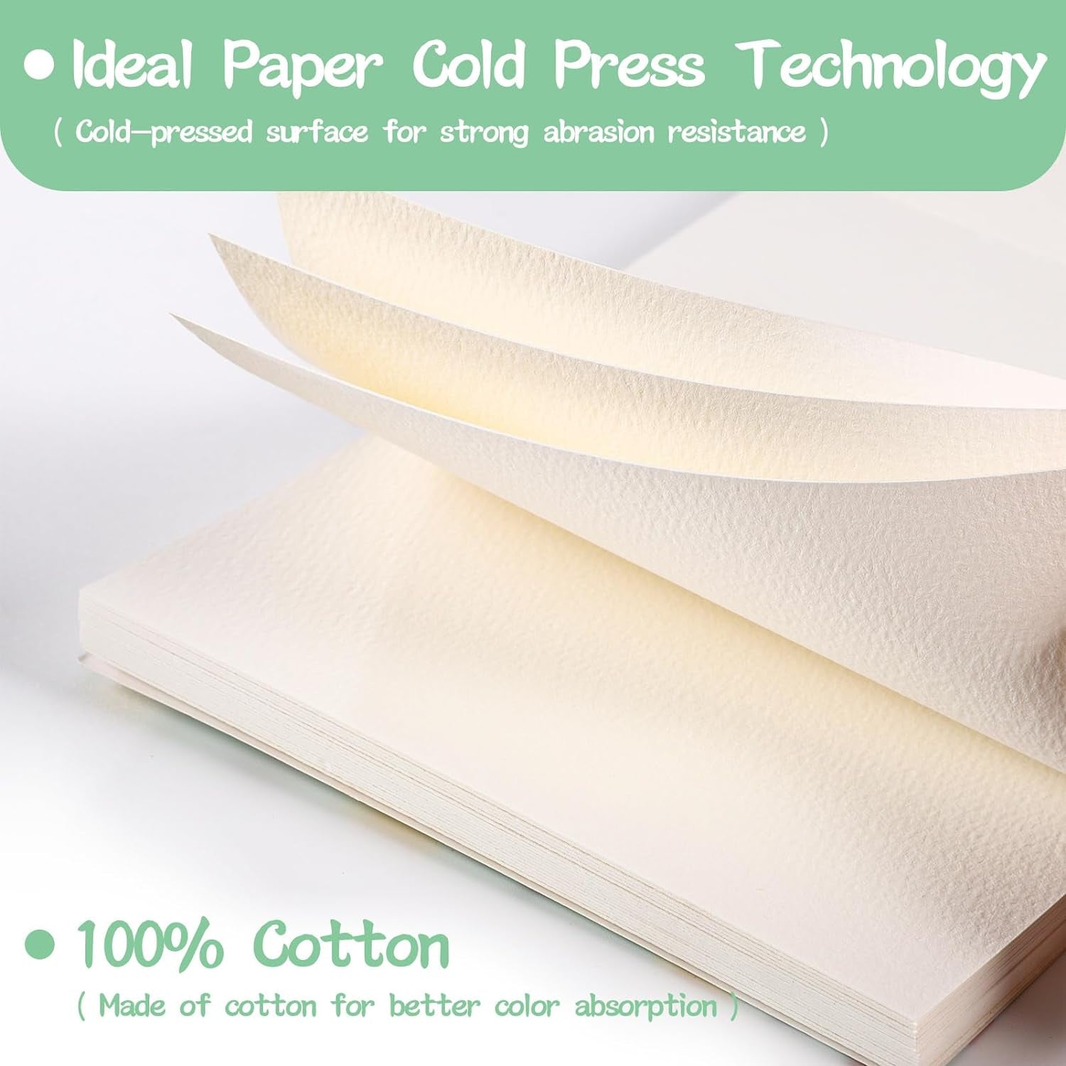 30 Sheets Watercolor Paper Pad, A5 (8.3 X 5.8") Cold Press Watercolor Paper, 140 Lb/300 GSM Tearable Water Color Pad for Art Painting, Drawing, Mixed Media