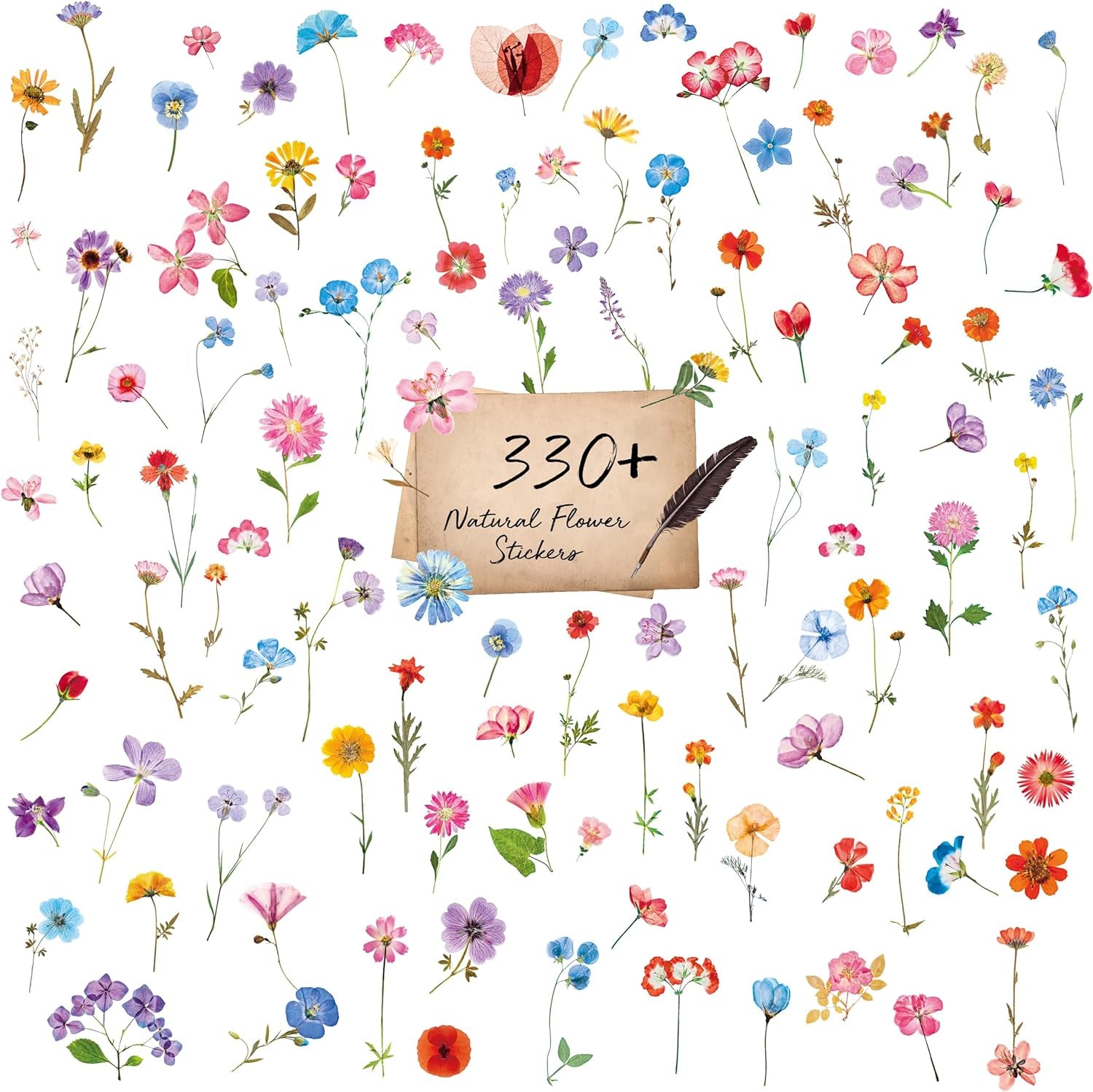 400+ PCS Realistic Butterfly Stickers, Self-Adhesive PVC Vintage Butterfly Stickers for Scrapbook, Laptop, Journal, DIY Project, Window, Envelope Spring Themed Party Decors