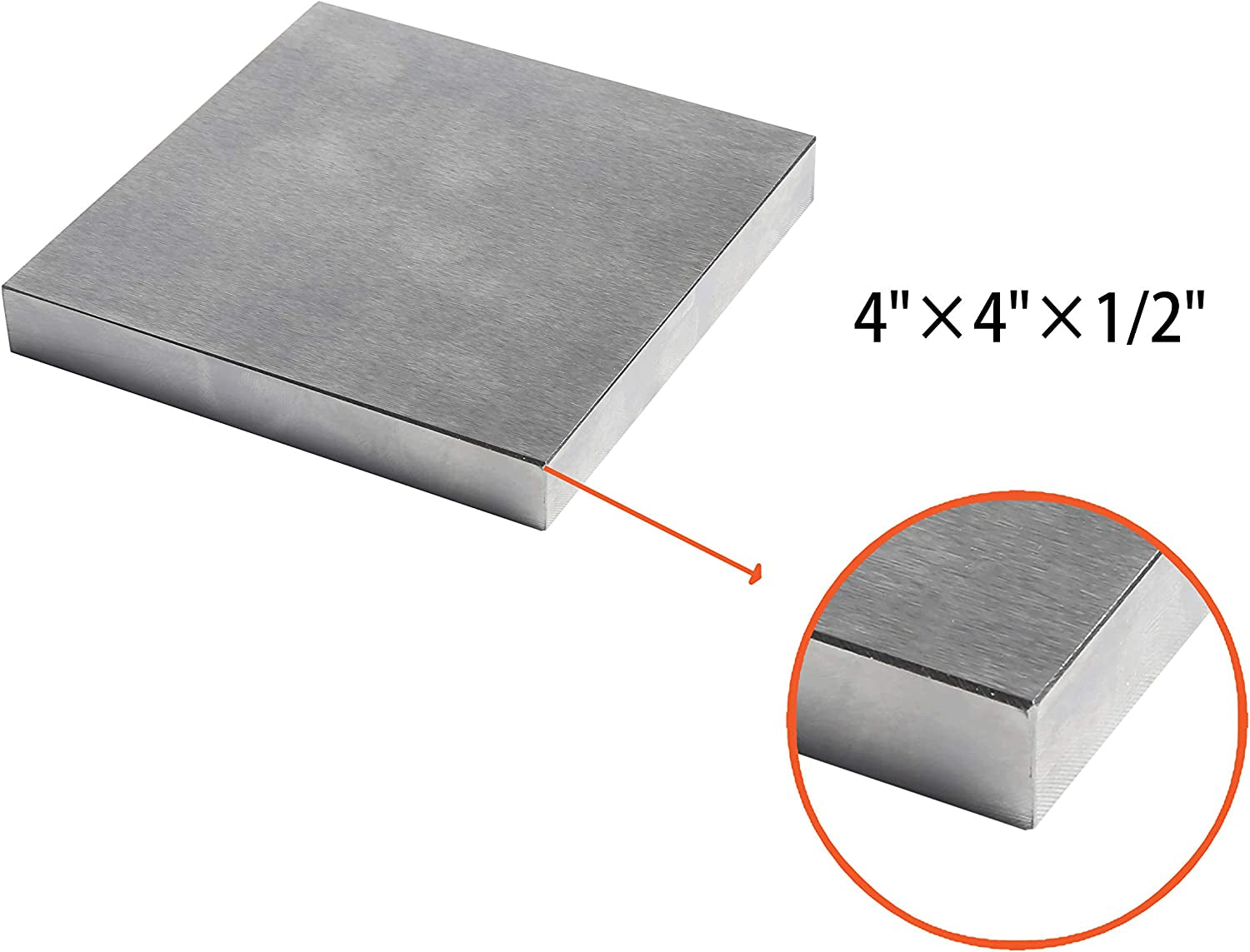 Steel Bench Block 4"X4" Flat Anvil Jewelers Tool Metal Bench Block for Jewelry and Stamping (4''X4''X1/2'')