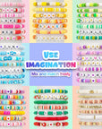 21100 Pcs Clay Beads Bracelet Making Kit, 120 Colors 6 Boxes Flat Heishi Friendship Bracelet Kit with Letter Beads, Accessories Gift for Girls, SKU-041-1-A