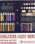 Deluxe Art Kit for Kids Art Set- Beginners Supplies 101 Piece Artist Drawing Painting Kit with Coloring Book, Art and Craft Gift Set for Boys, Girls, Ages 6 7 8 9 10 11 12