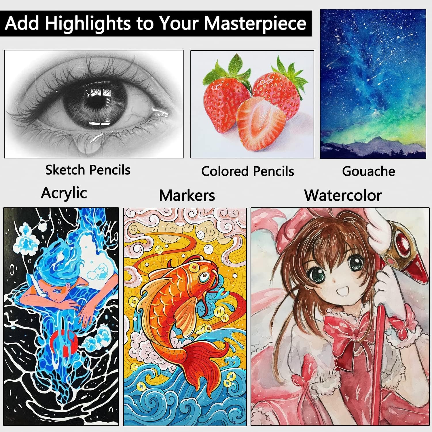 3 Colors Gel Pen Set - White, Gold and Silver .1Mm Extra Fine Point Pens Gel Ink Pens Opaque Archival Ink Pens for Black Paper Drawing, Sketching, Illustration, Card Making, Bullet Journaling