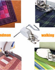 Open Toe Walking Foot W/Guide for Quilting and Sewing Stitch through Multiple Layers for Brother Singer Janome Sewing Machines