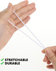 50PCS Elastic Barbed Cords Loop Stretch round String with Metal Barbs Fastener