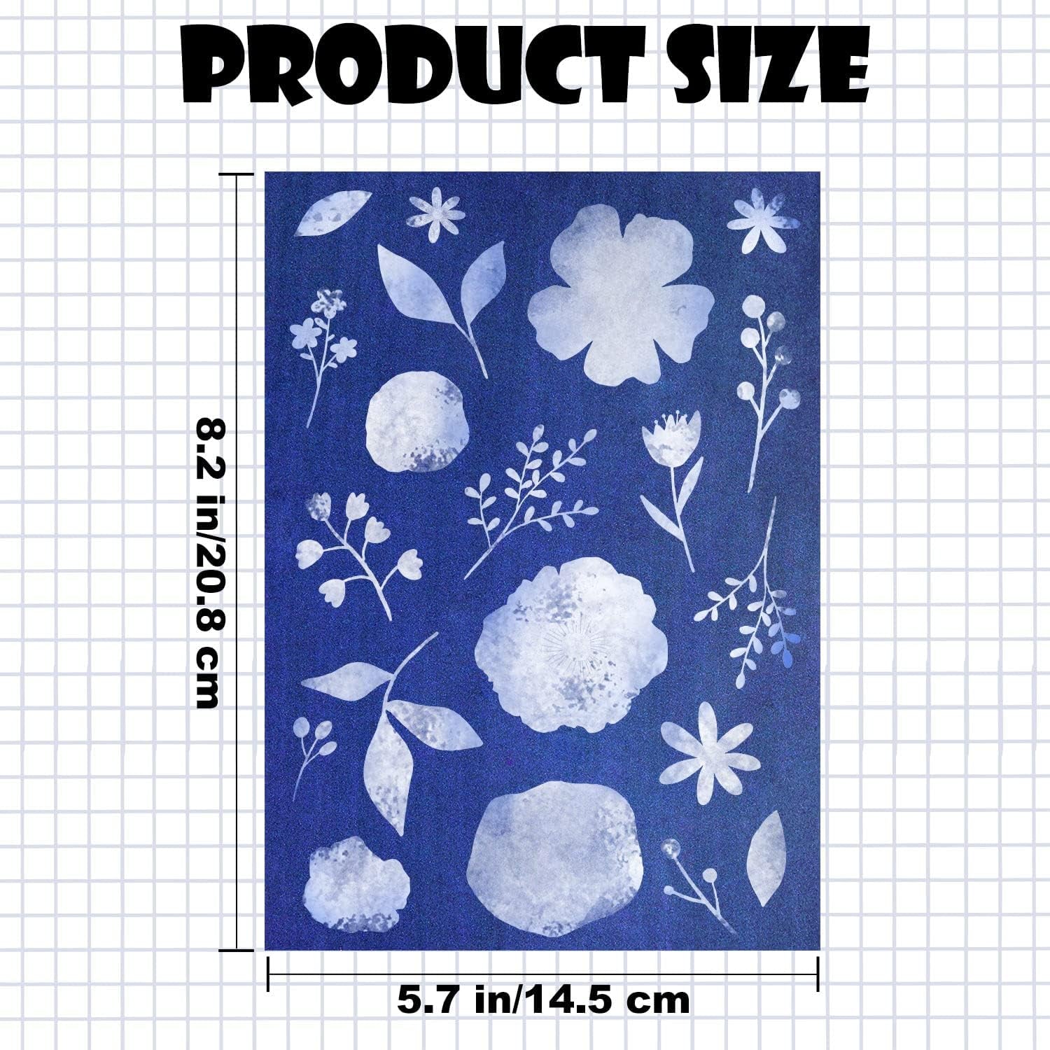 40 Sheets Sun Print Paper Kit Cyanotype Paper, A5 Sun Art Paper, High Sensitive Nature Sun/Solar Activated Sun Printing Art Drawing Paper for Arts Crafts DIY Project (5.8X 8.3 Inch)