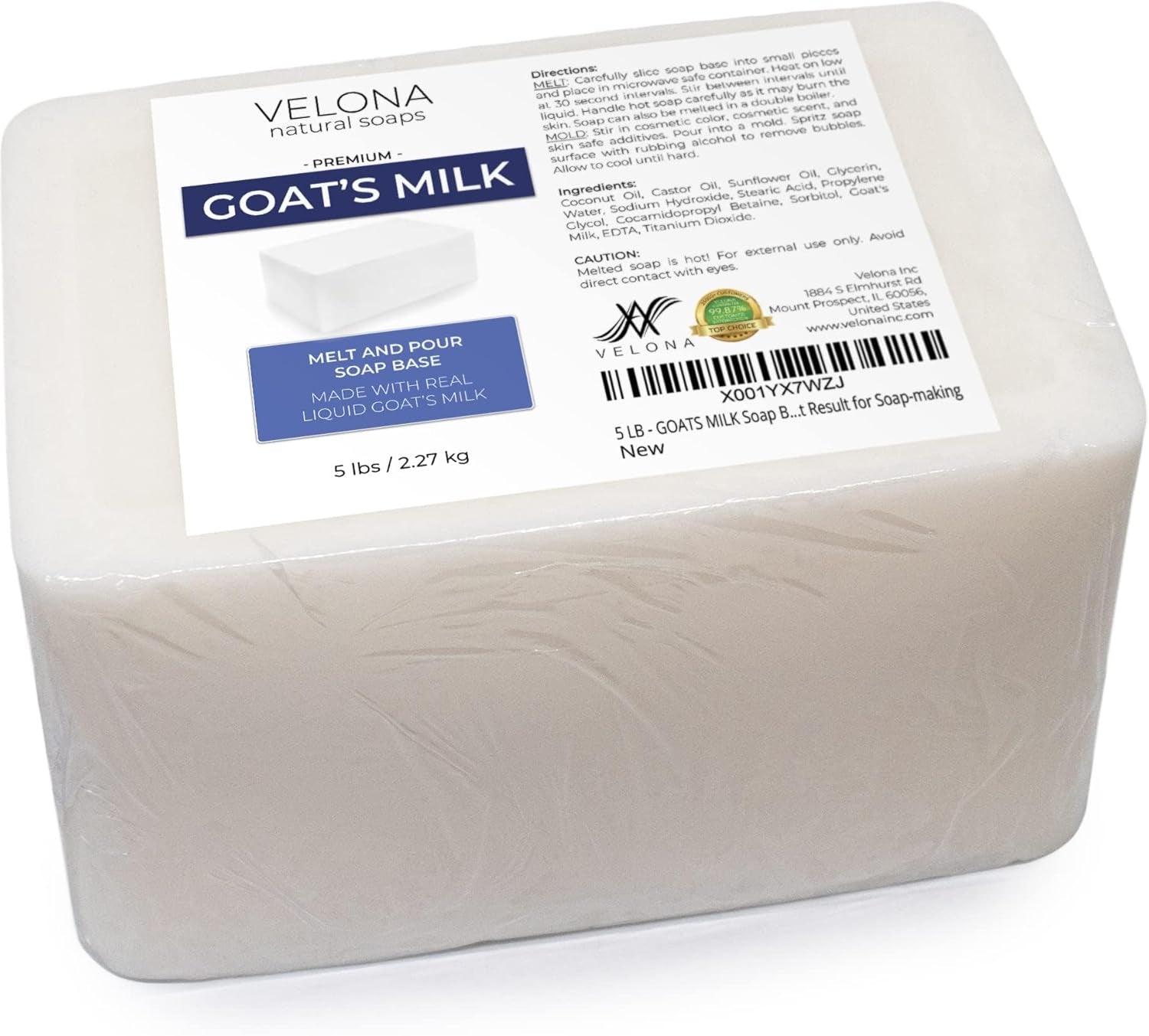 10 LB - Goats Milk Soap Base SLS/SLES Free | Melt and Pour | Natural Bars for the Best Result for Soap-Making
