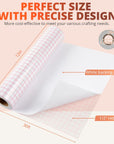 Transfer Tape for Vinyl - 12" X 30 Feet Clear W/Red Alignment Grid Medium Tack Vinyl Transfer Tape Perfect for Cricut Cameo Self Adhesive Vinyl for Signs Stickers Decals Walls Doors & Windows